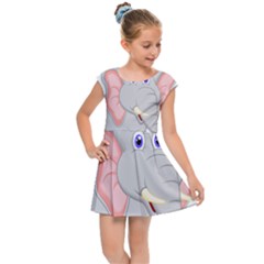 Elephant Girl Kids  Cap Sleeve Dress by bloomgirldresses