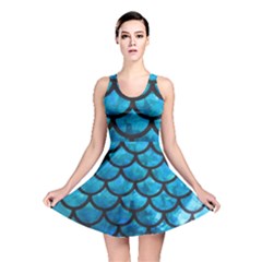 Mermaid Blue Reversible Skater Dress by bloomgirldresses