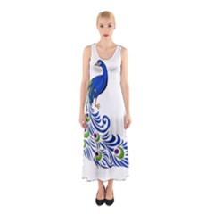 Peacock Girl Sleeveless Maxi Dress by bloomgirldresses