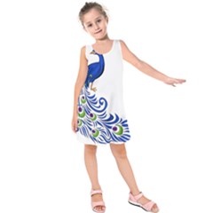 Peacock Girl Kids  Sleeveless Dress by bloomgirldresses