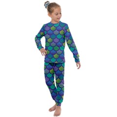 Mermaid Rainbow Kids  Long Sleeve Set  by bloomgirldresses