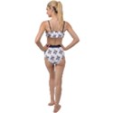 French France Fleur De Lys Metal Pattern black and white antique vintage Tied Up Two Piece Swimsuit View2