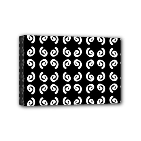 Abstrait Spirale Blanc/noir Mini Canvas 6  X 4  (stretched)