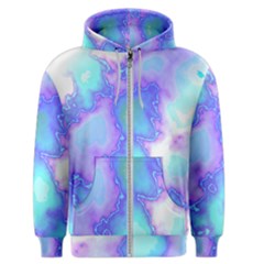 Dégradé Violet/bleu Men s Zipper Hoodie by kcreatif