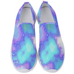 Dégradé Violet/bleu Men s Slip On Sneakers