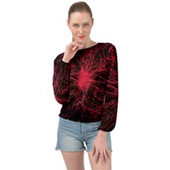 Lumière Rouge Banded Bottom Chiffon Top