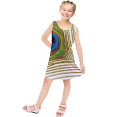 Peacock Feather Plumage Colorful Kids  Tunic Dress by Sapixe