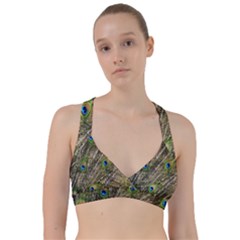 Peacock Feathers Color Plumage Green Sweetheart Sports Bra