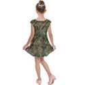 Peacock Feathers Color Plumage Green Kids  Cap Sleeve Dress View2