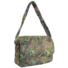 Peacock Feathers Color Plumage Green Courier Bag by Sapixe