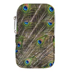 Peacock Feathers Color Plumage Green Waist Pouch (small)