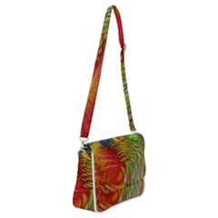 Texture Art Color Pattern Shoulder Bag With Back Zipper