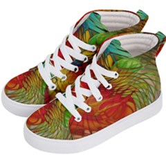 Texture Art Color Pattern Kids  Hi-top Skate Sneakers
