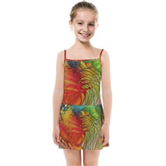 Texture Art Color Pattern Kids  Summer Sun Dress