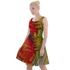 Texture Art Color Pattern Knee Length Skater Dress by Sapixe