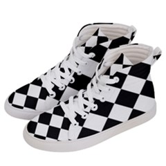 Grid Domino Bank And Black Women s Hi-top Skate Sneakers