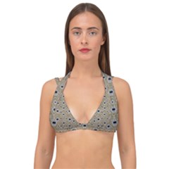 One Island Surrounded By Love And Wood Lace Double Strap Halter Bikini Top by pepitasart