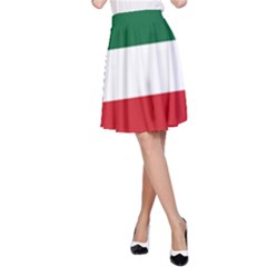 Flag Patriote Quebec Patriot Red Green White Modern French Canadian Separatism Black Background A-line Skirt by Quebec