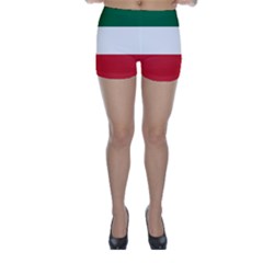 Flag Patriote Quebec Patriot Red Green White Modern French Canadian Separatism Black Background Skinny Shorts by Quebec