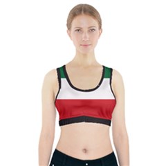 Flag Patriote Quebec Patriot Red Green White Modern French Canadian Separatism Black Background Sports Bra With Pocket by Quebec