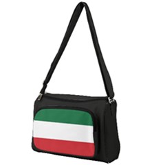 Flag Patriote Quebec Patriot Red Green White Modern French Canadian Separatism Black Background Front Pocket Crossbody Bag by Quebec