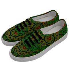 Love The Hearts  Mandala On Green Men s Classic Low Top Sneakers by pepitasart