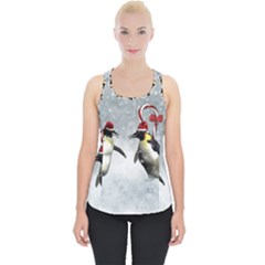 Funny Penguin In A Winter Landscape Piece Up Tank Top by FantasyWorld7