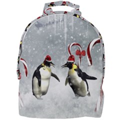 Funny Penguin In A Winter Landscape Mini Full Print Backpack