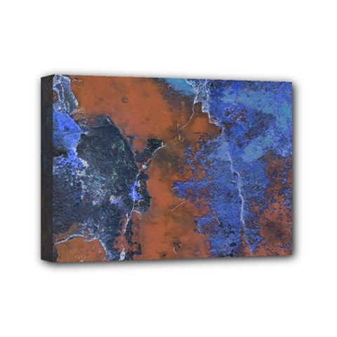 Grunge Colorful Abstract Texture Print Mini Canvas 7  x 5  (Stretched)