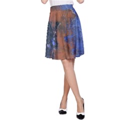 Grunge Colorful Abstract Texture Print A-line Skirt by dflcprintsclothing