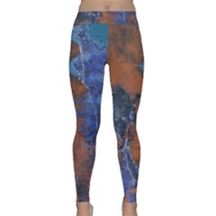 Grunge Colorful Abstract Texture Print Classic Yoga Leggings by dflcprintsclothing