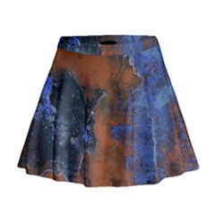 Grunge Colorful Abstract Texture Print Mini Flare Skirt by dflcprintsclothing