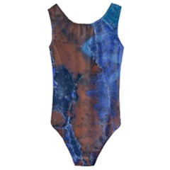 Grunge Colorful Abstract Texture Print Kids  Cut-Out Back One Piece Swimsuit