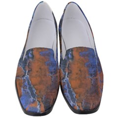 Grunge Colorful Abstract Texture Print Women s Classic Loafer Heels