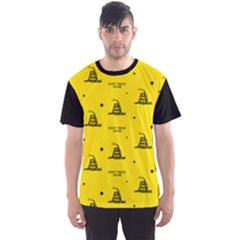 Gadsden Flag Don t Tread On Me Yellow And Black Pattern With American Stars Men s Sports Mesh Tee