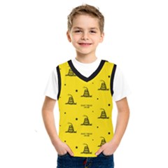 Gadsden Flag Don t Tread On Me Yellow And Black Pattern With American Stars Kids  Sportswear