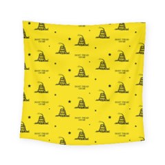 Gadsden Flag Don t Tread On Me Yellow And Black Pattern With American Stars Square Tapestry (small) by snek