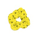 Gadsden Flag Don t tread on me Yellow and Black Pattern with american stars Velvet Scrunchie View1