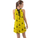 Gadsden Flag Don t tread on me Yellow and Black Pattern with american stars Halter Tie Back Chiffon Dress View2