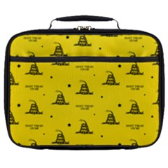 Gadsden Flag Don t Tread On Me Yellow And Black Pattern With American Stars Full Print Lunch Bag by snek