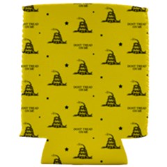 Gadsden Flag Don t Tread On Me Yellow And Black Pattern With American Stars Can Holder by snek