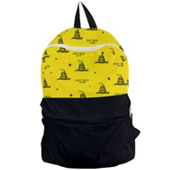 Gadsden Flag Don t Tread On Me Yellow And Black Pattern With American Stars Foldable Lightweight Backpack