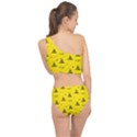 Gadsden Flag Don t tread on me Yellow and Black Pattern with american stars Spliced Up Two Piece Swimsuit View2