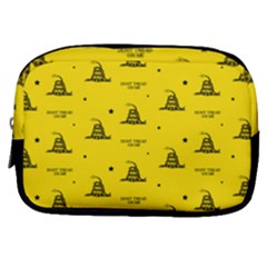Gadsden Flag Don t Tread On Me Yellow And Black Pattern With American Stars Make Up Pouch (small)