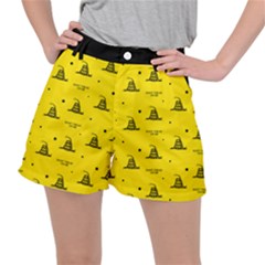 Gadsden Flag Don t Tread On Me Yellow And Black Pattern With American Stars Ripstop Shorts