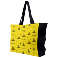 Gadsden Flag Don t Tread On Me Yellow And Black Pattern With American Stars Simple Shoulder Bag by snek