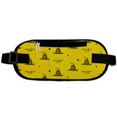 Gadsden Flag Don t Tread On Me Yellow And Black Pattern With American Stars Rounded Waist Pouch