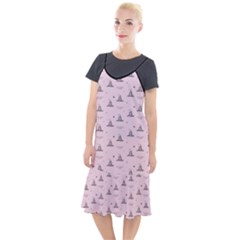 Gadsden Flag Standard Color Pink Gadsden Flag Pattern3 Stars K Gadsden Flag Pattern3 Black Background Camis Fishtail Dress by snek