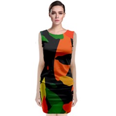 Pattern Formes Tropical Sleeveless Velvet Midi Dress