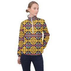 Squares                                                Women Half Zip Windbreaker